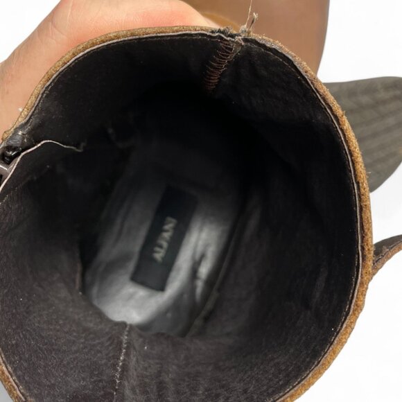 Alfani Brown Leather Square Toe Ankle Harness Biker Motorcycle Boots Men's 11.5 - Picture 9 of 13